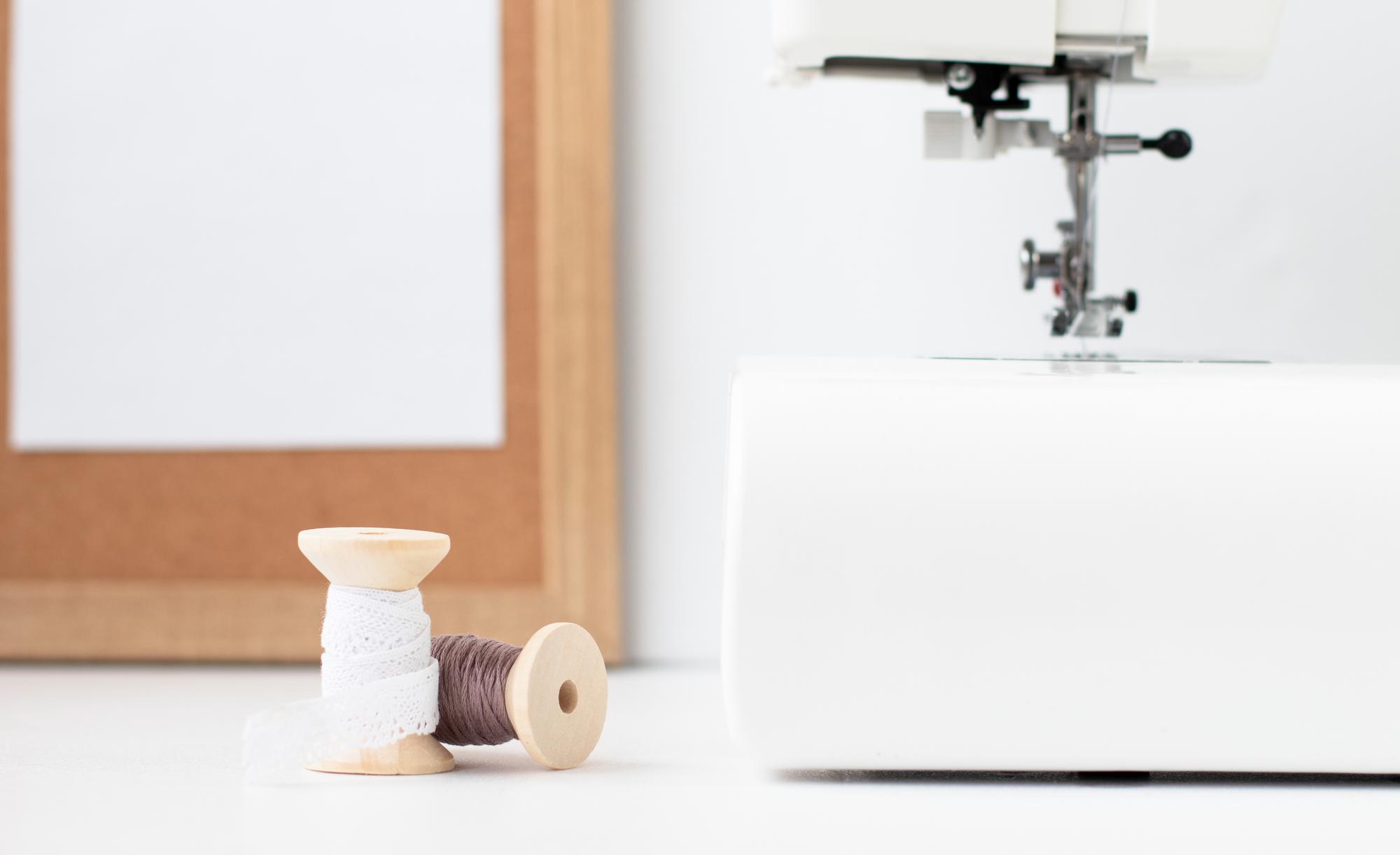 atelier entrance and sewing table